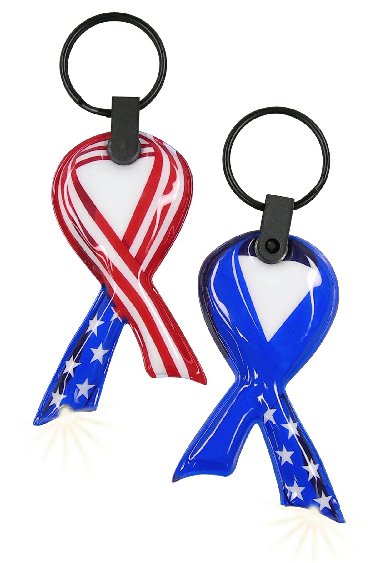 ShapeLights™ Color-A-Shape Key Ring Flashlight (Awareness Ribbon) view 2