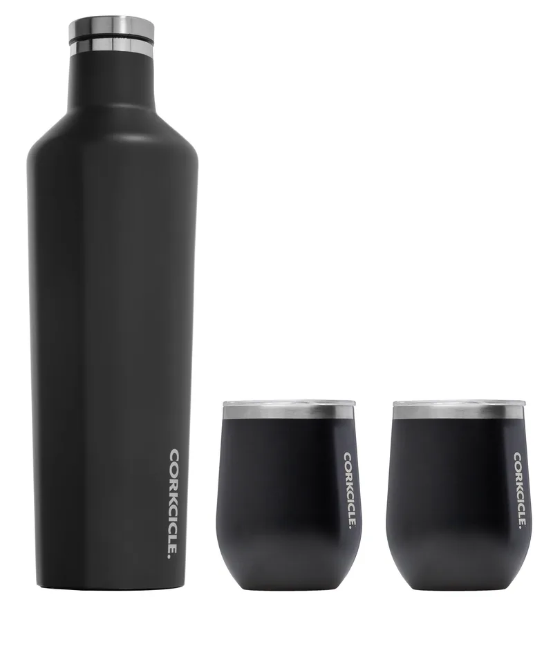 Corkcicle® Wine & Shine - Matte Black