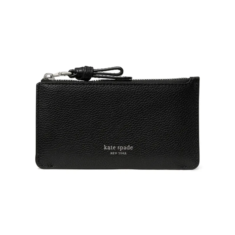 kate spade Loop Zip Card Case - Black