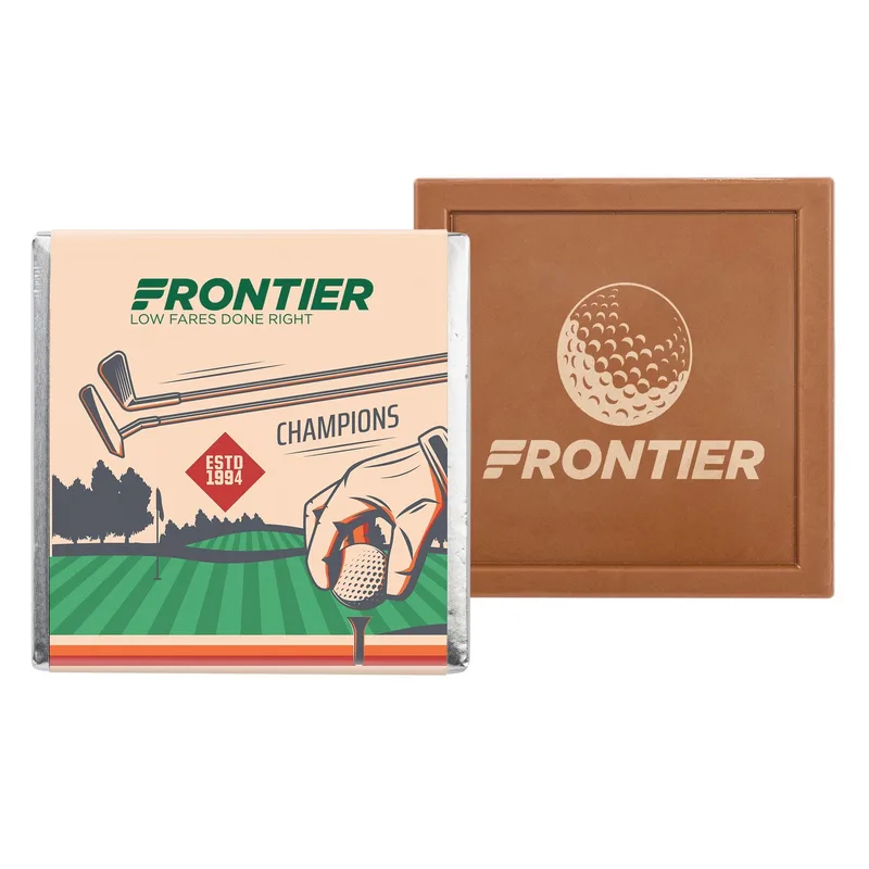 Golf - Etched Milk Chocolate Bar with Full color Band