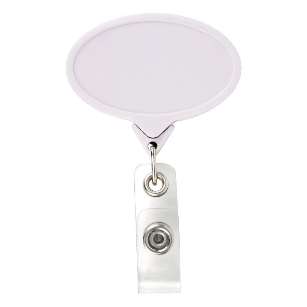 Jumbo Oval Retractable Badge Reel, solid color view 2