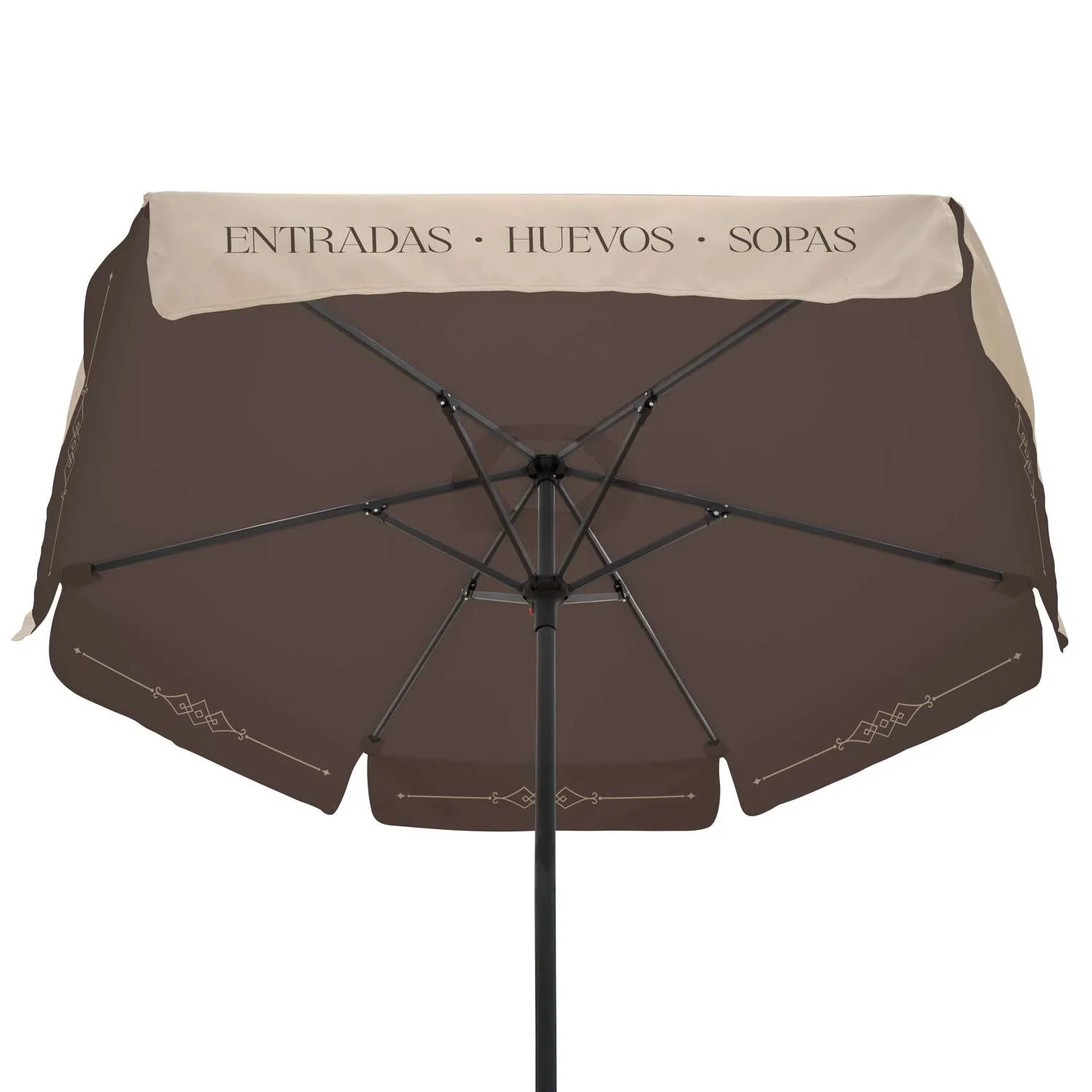 7' Steel Market Umbrella Double-Sided Dye Sub Kit w/ Valance view 2