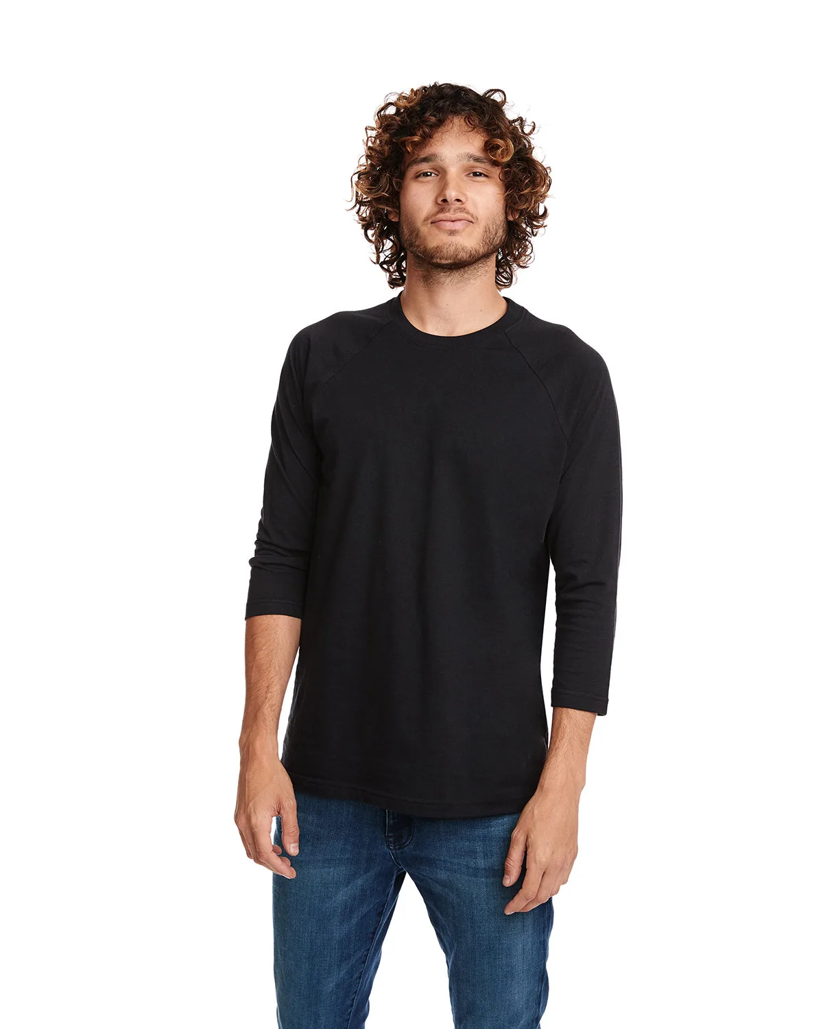 NEXT LEVEL APPAREL Unisex CVC Three-Quarter Sleeve Raglan Baseball T-Shirt