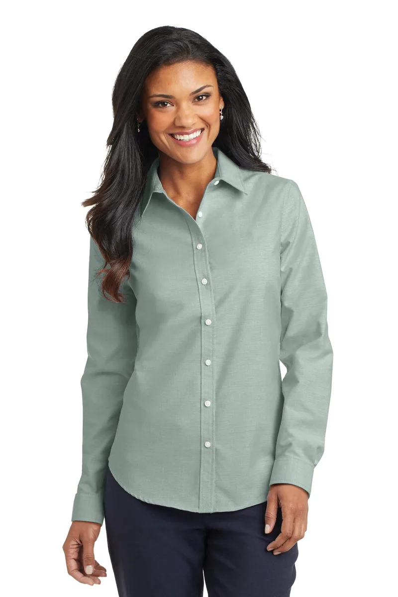 Port Authority® Women's SuperPro™ Oxford Shirt.