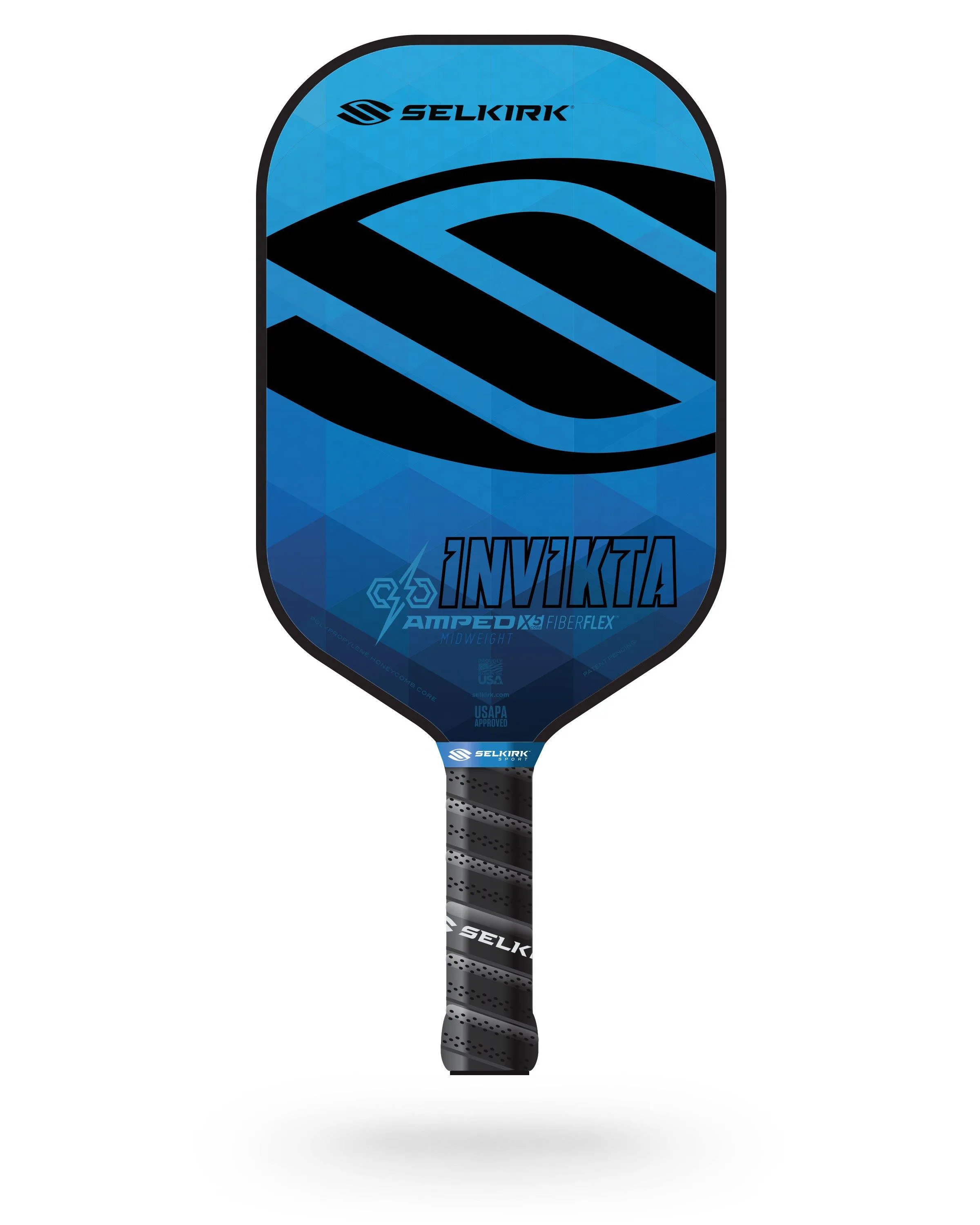 Selkirk Amped Invikta Midweight-Sapphire Blue Pickleball Paddle