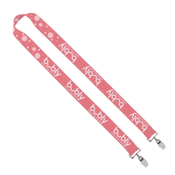 IMPORT Rush 1" Dye-Sublimated 2-Ended Lanyard with Dual Sewn Silver Metal Crimp & Split-Ring view 5