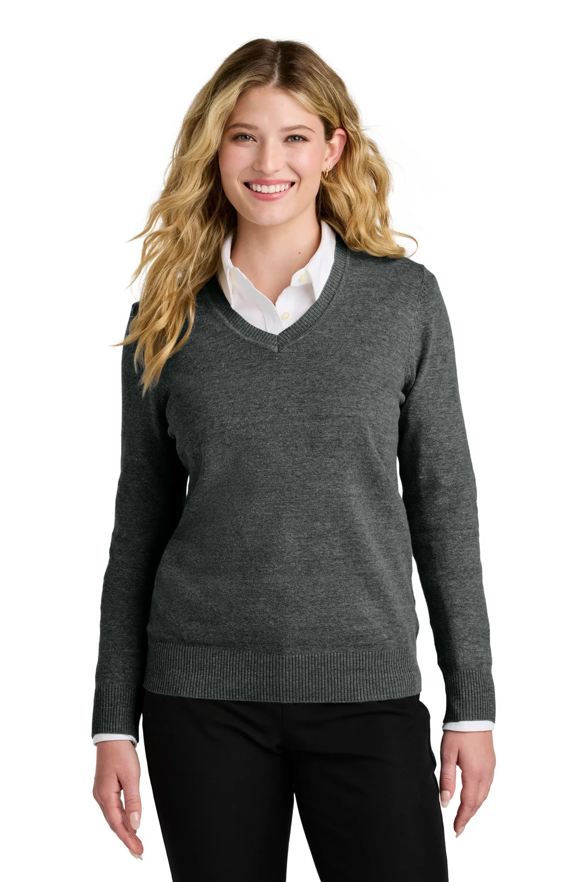 Port Authority® Women's Easy Care V-Neck Sweater view 2