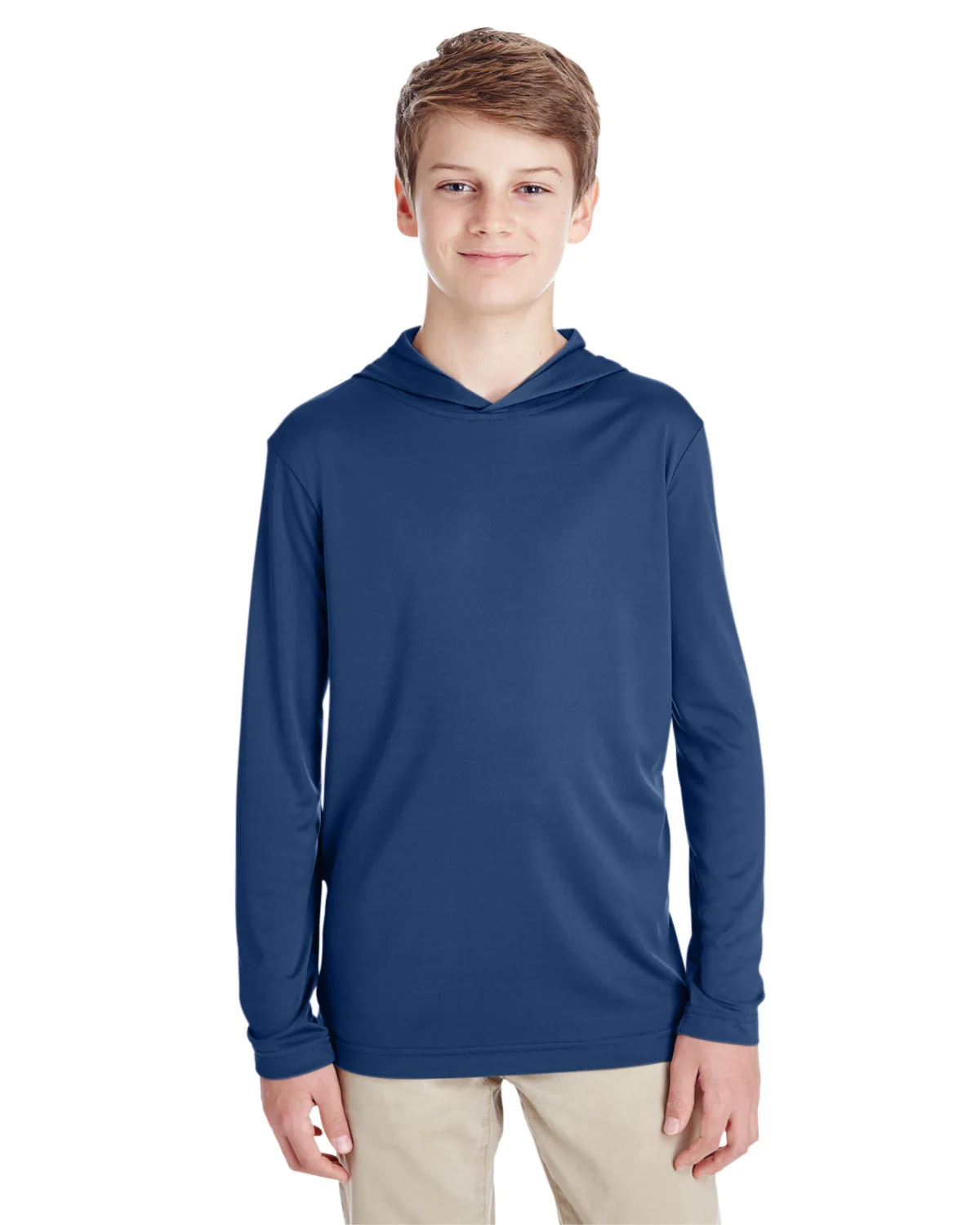Team 365 Youth Zone Performance Long Sleeve Hooded T-Shirt view 2