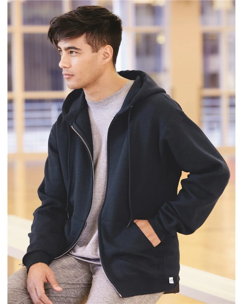 Russell Athletic® Dri Power® Hooded Full-Zip Sweatshirt view 3