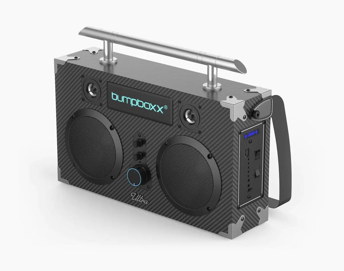 Bumpboxx Bluetooth Boombox Ultra Plus Carbon Fiber