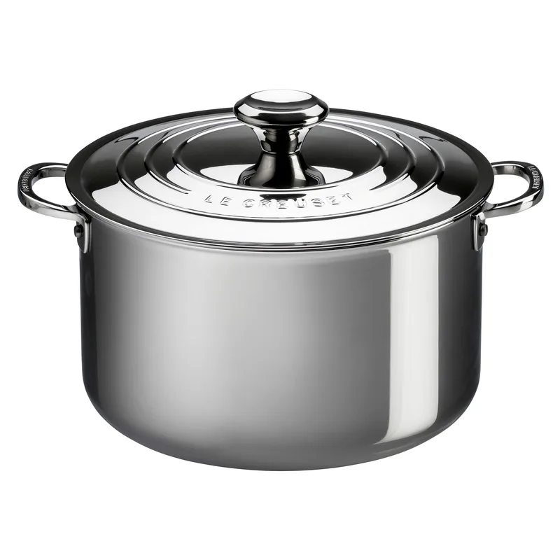 Le Creuset 7Qt Signature Stainless Steel Stockpot W/ Lid