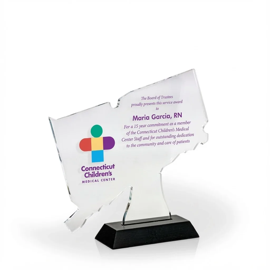 Connecticut Award with Black Wood Base view 4