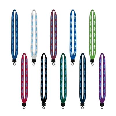 3/4" Cotton Lanyard with Plastic Clamshell & O-Ring