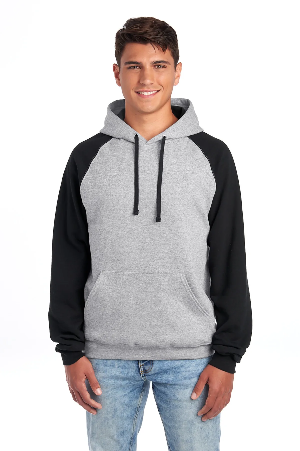 Jerzees® Unisex NuBlend® Colorblock Raglan Hoodie Sweatshirt