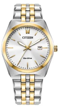 Citizen® Men's Corso Eco-Drive® Two-Tone Bracelet Watch w/White Dial