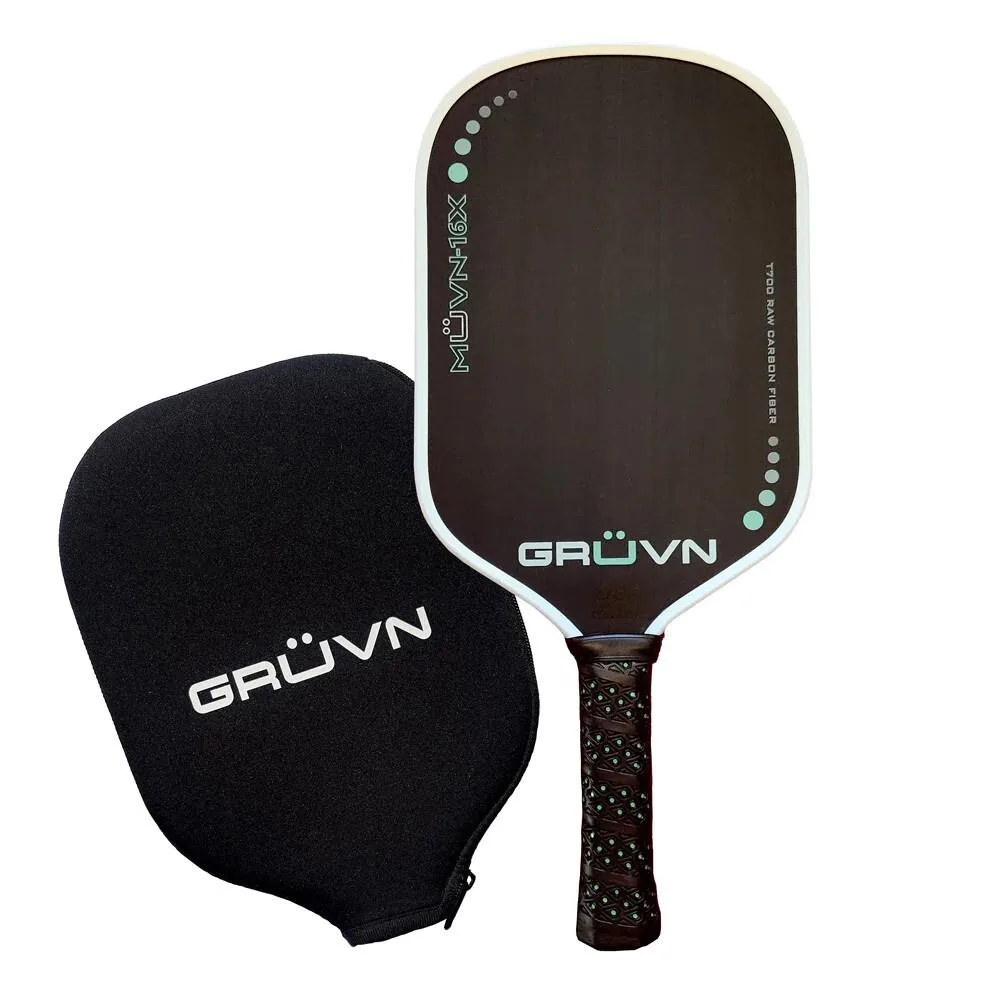 GRUVN Muvn-16X Pickleball Paddle Size 16.5'' - Black/White