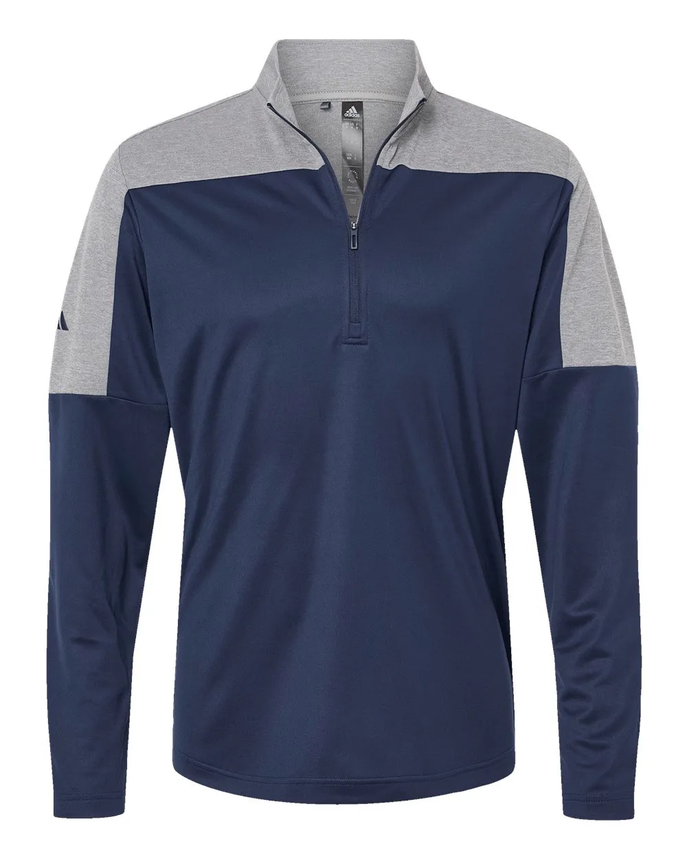 Adidas® Men's Lightweight Colorblocked Quarter-Zip Pullover view 4