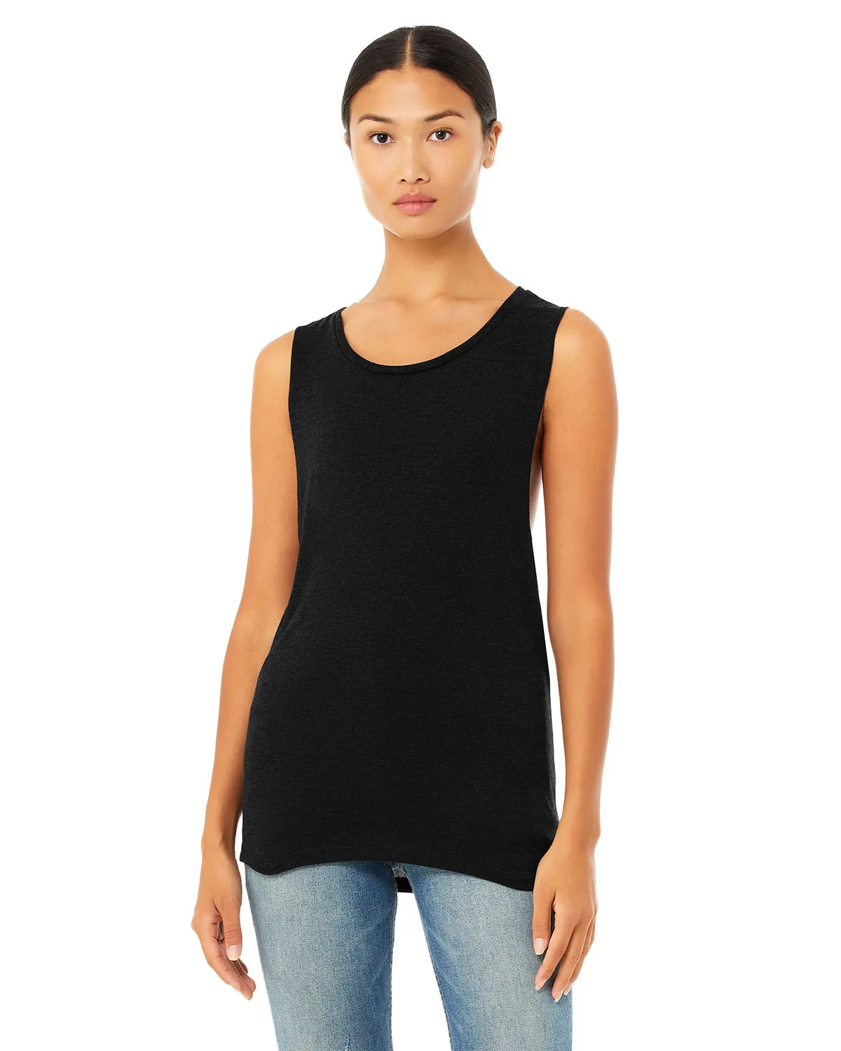BELLA+CANVAS Ladies' Flowy Scoop Muscle Tank view 4
