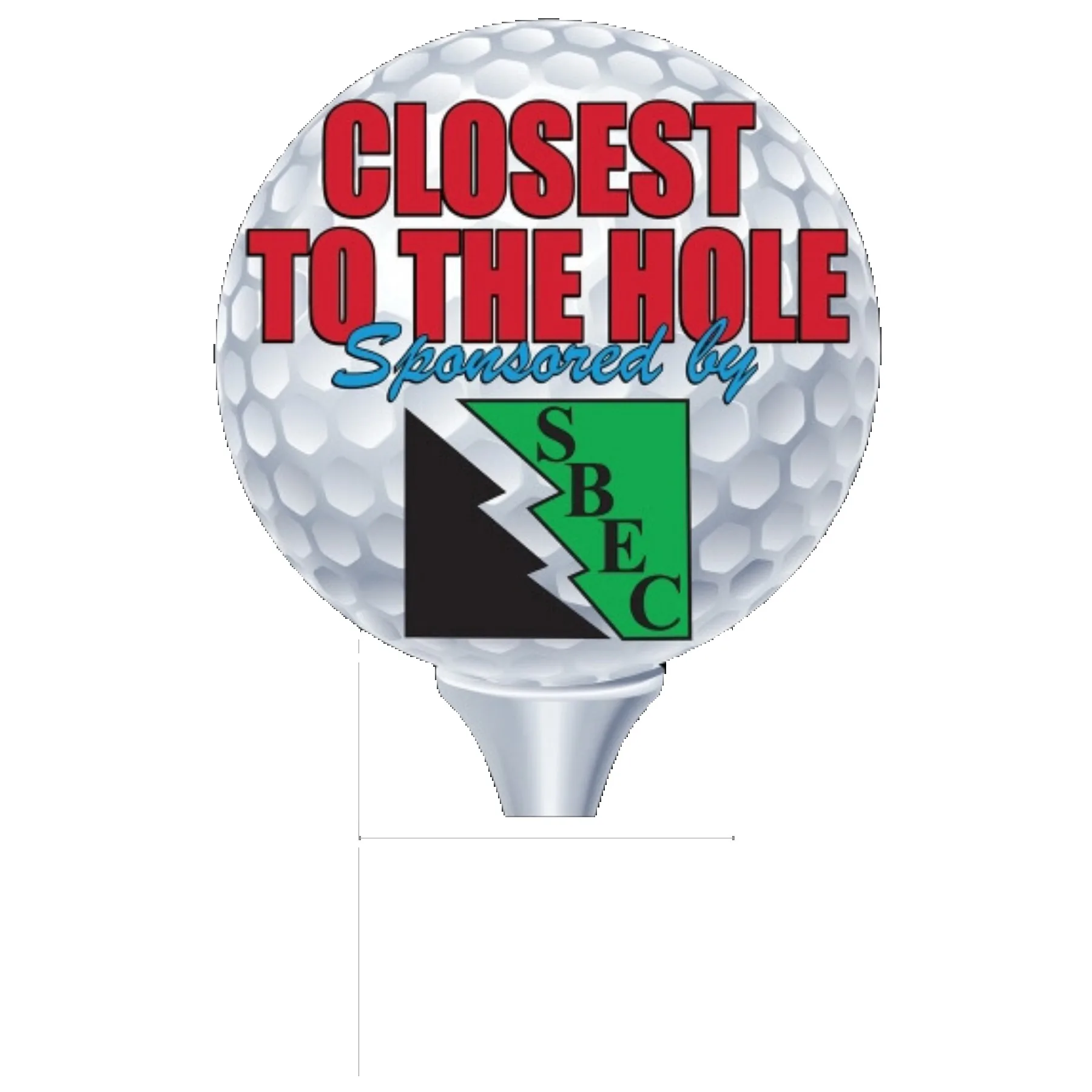 Custom Cut 4mm Coroplast™ Golf Sign Full Bleed with H Frame