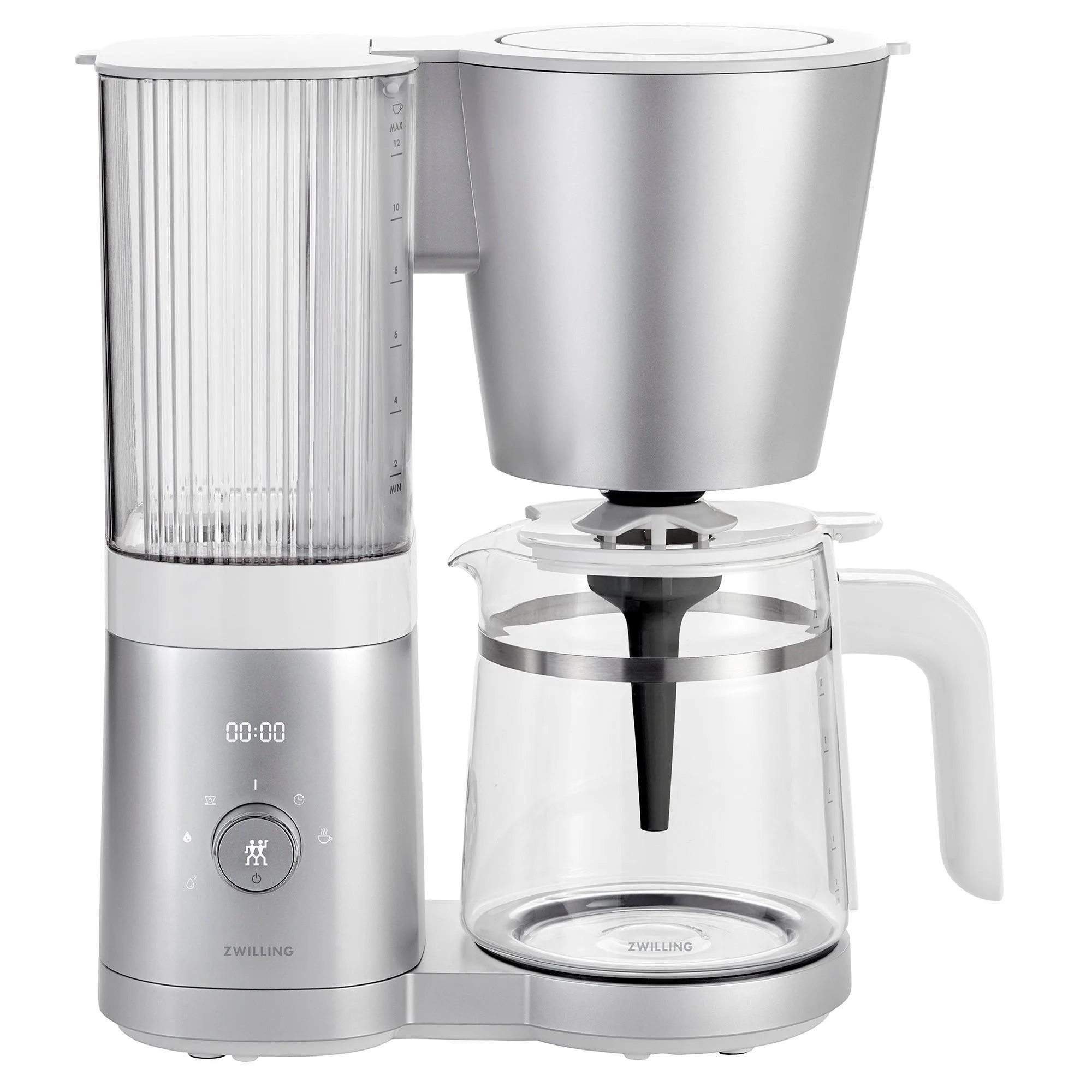 Zwilling Enfinigy 12 Cup Drip Coffeemaker W/ Glass Carafe Silver