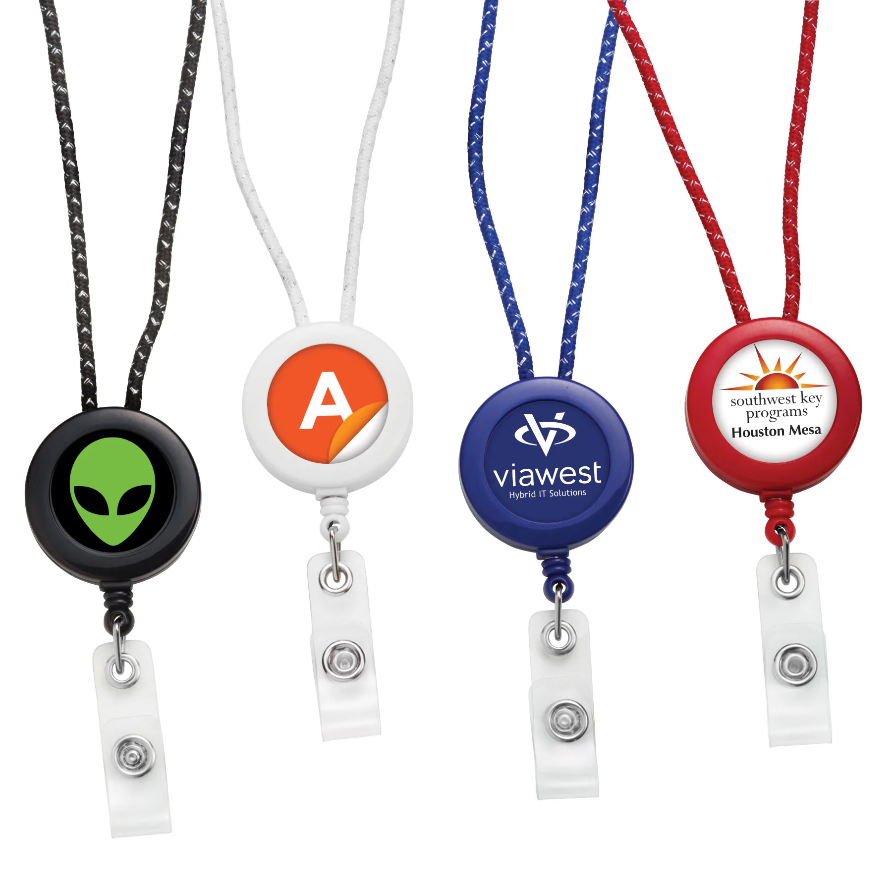 Roped Lanyard Badge Reel view 7