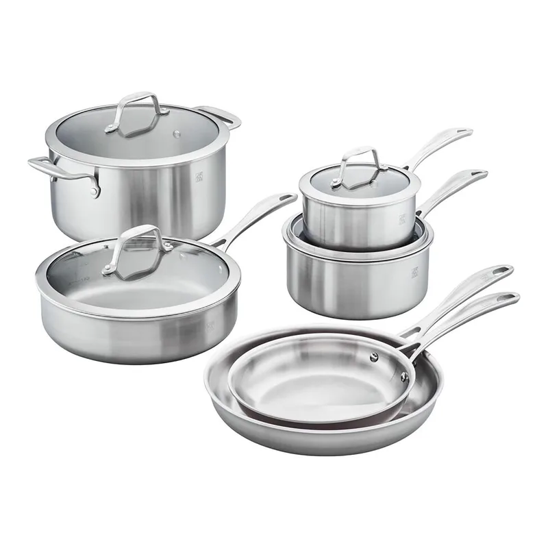 Zwilling Spirit 10Pc 3-Play Stainless Steel Cookware Set