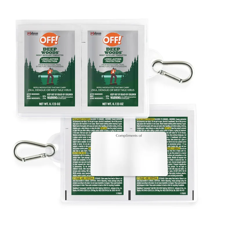 GoPac with OFF!® Deep Woods® Insect Repellent, with Carabiner - 2 Pac view 2