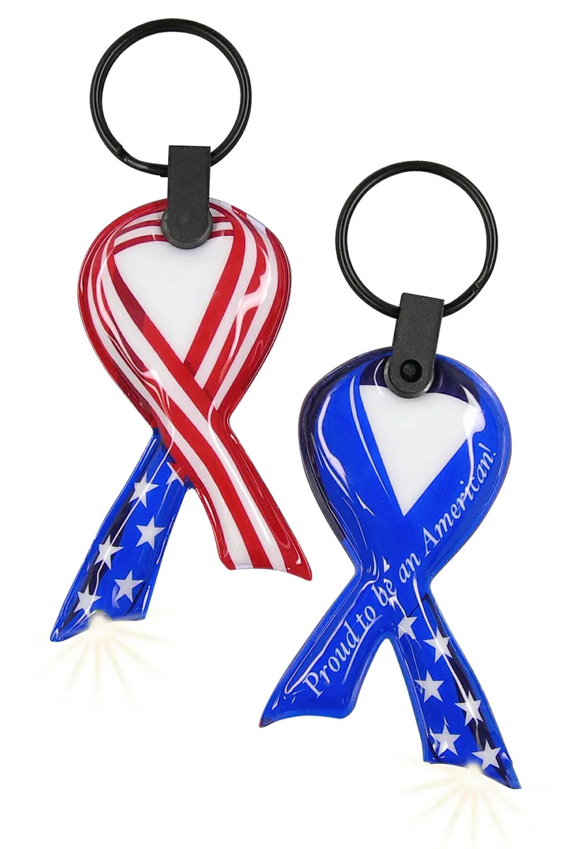 ShapeLights™ Color-A-Shape Key Ring Flashlight (Awareness Ribbon)