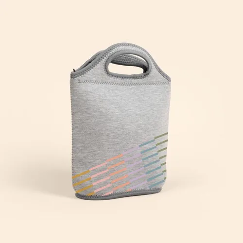 Venti Heathered Jersey Knit Neoprene Lunch Bag view 7