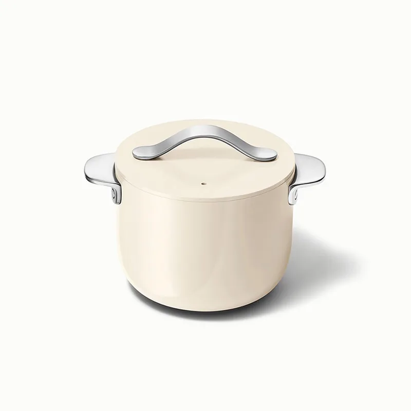 Caraway 2Qt Nonstick Ceramic Petite Cooker W/ Lid Cream