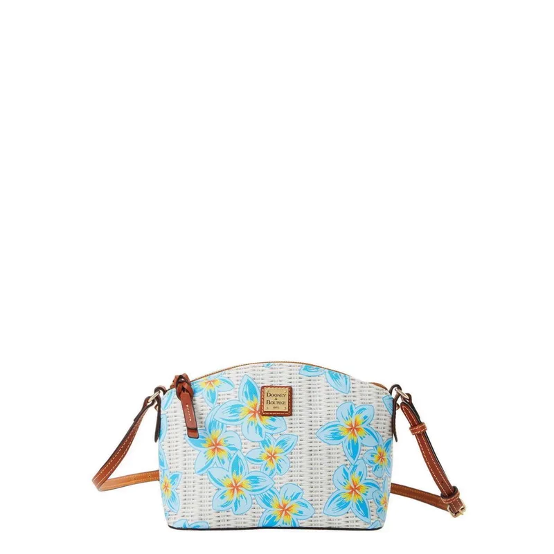 Dooney & Bourke Sky Blue Plumeria Suki Crossbody