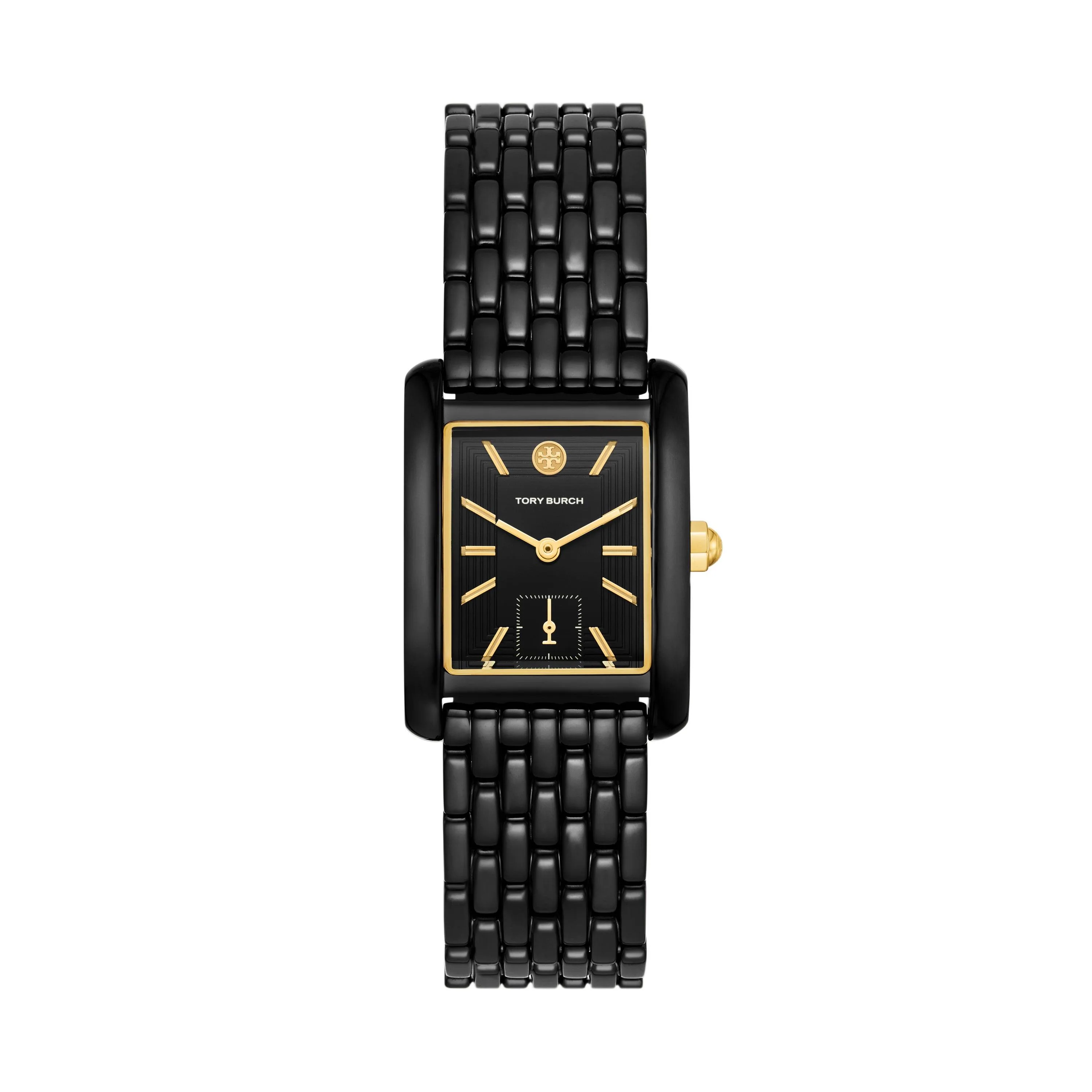 Tory Burch Ladies' Eleanor Black Ion-Plated Stainless Steel Watch w/Black Dial