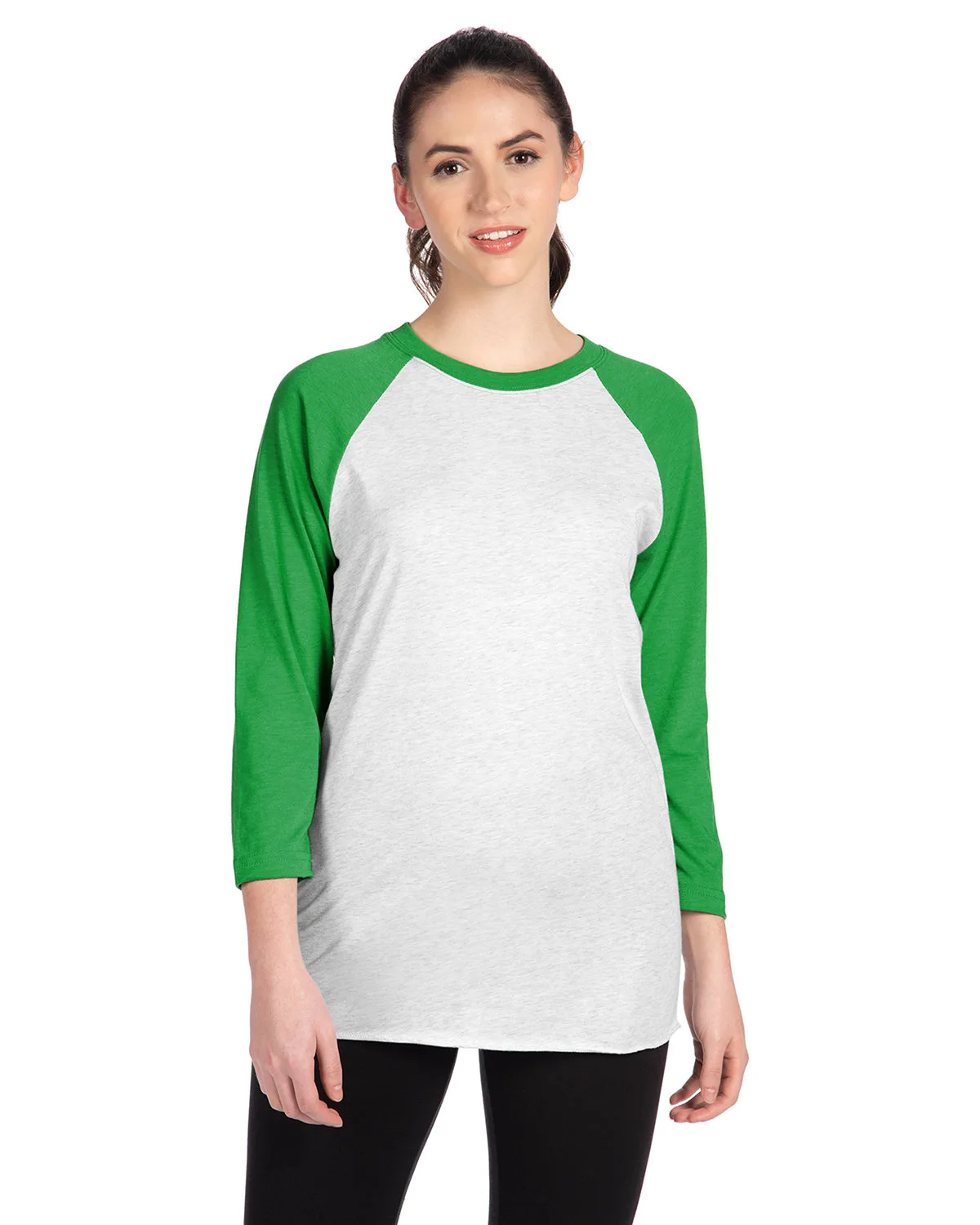 NEXT LEVEL APPAREL Unisex Triblend Three-Quarter Sleeve Raglan