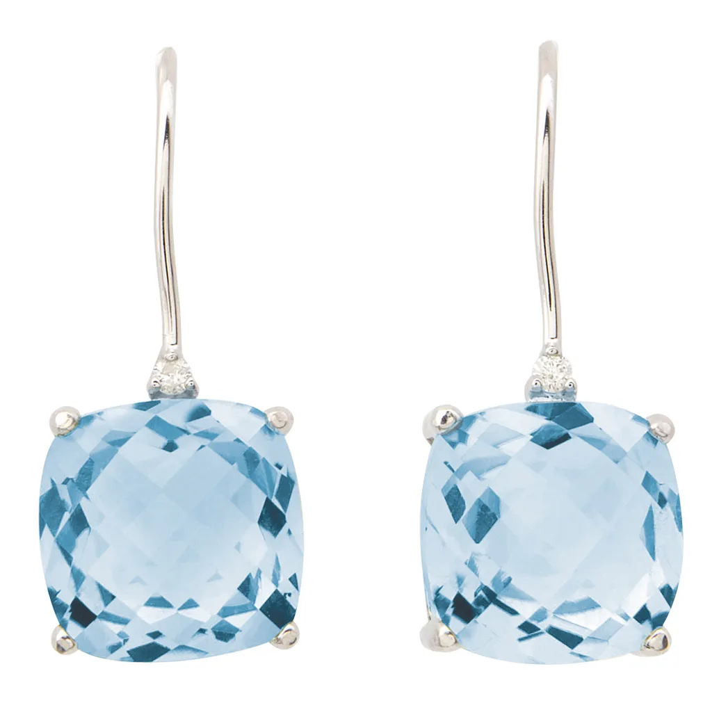 Jilco Inc Blue Topaz Earrings - 10mm