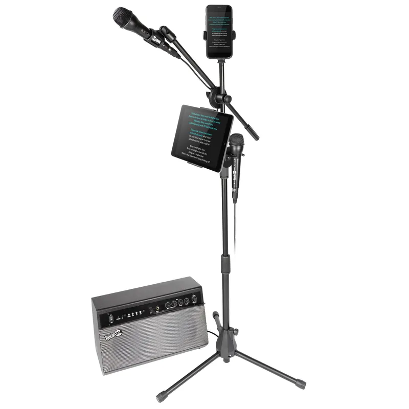 RockJam Karaoke Black Speaker Super Kit