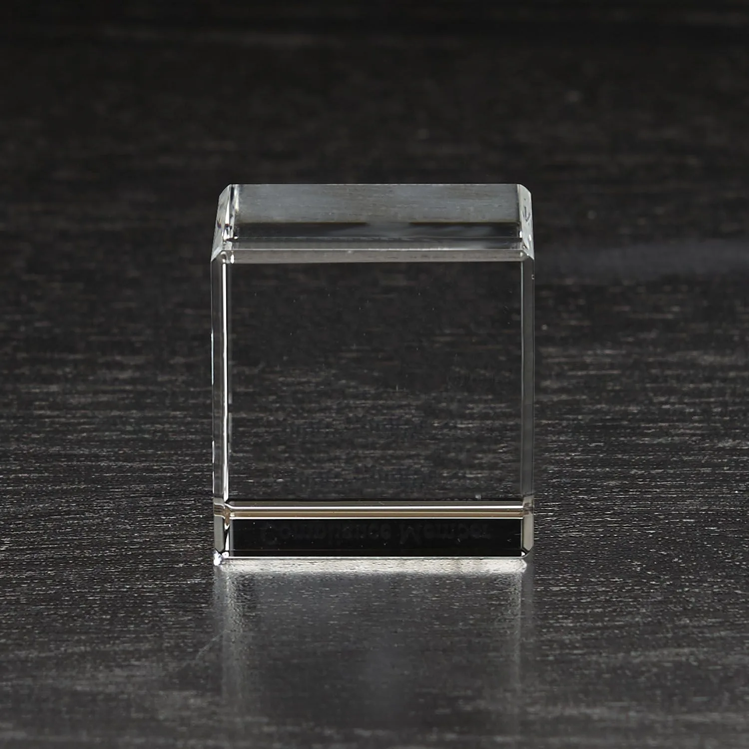 Small Flat Cube 3D Crystal Award view 2