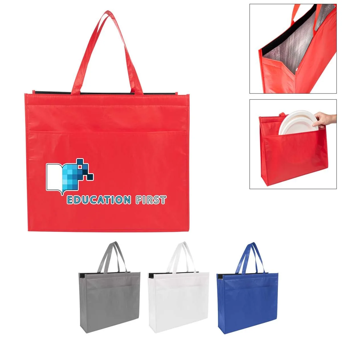 Matte Cooler Tote Bag With 100% Rpet Material