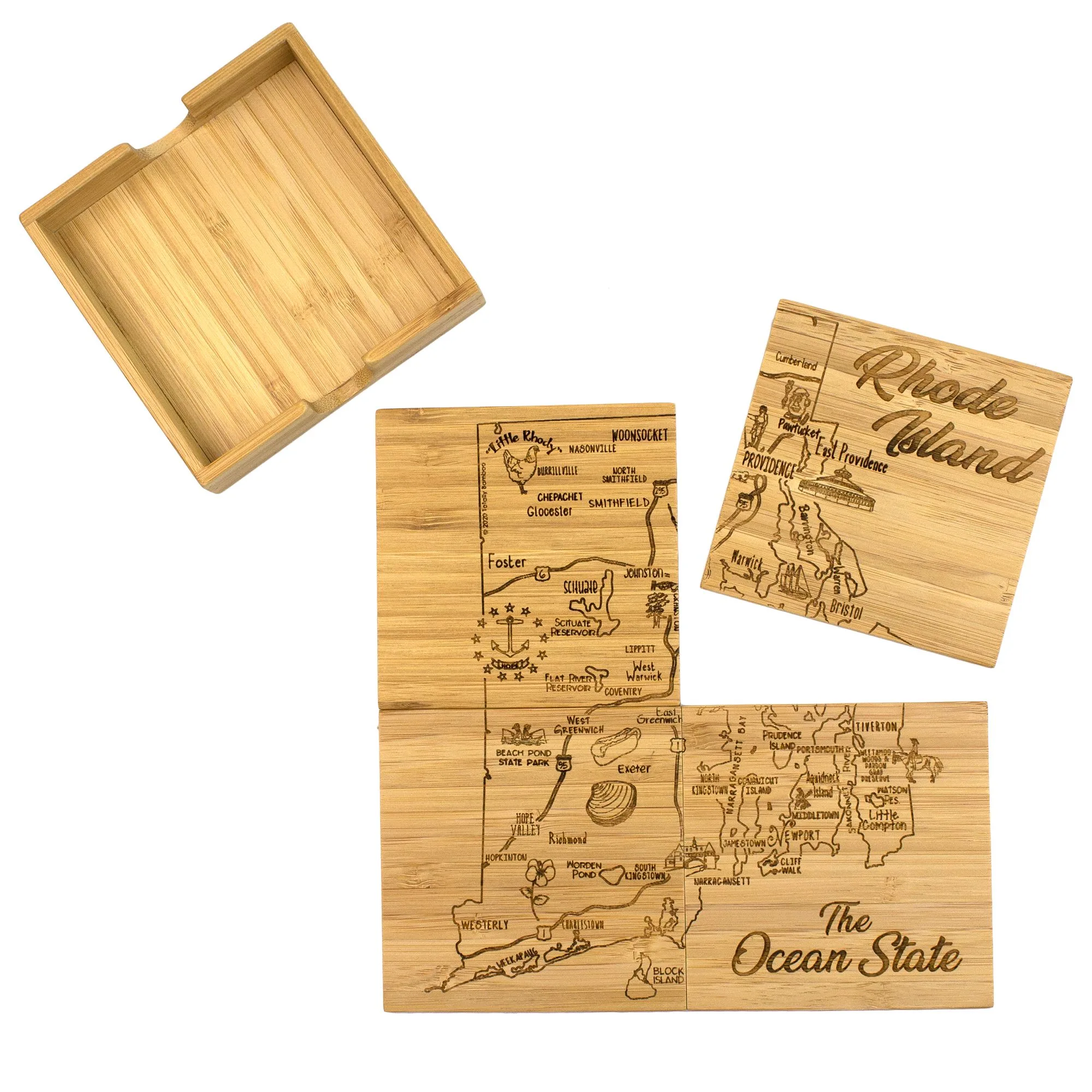 Rhode Island Puzzle Coaster Set view 7