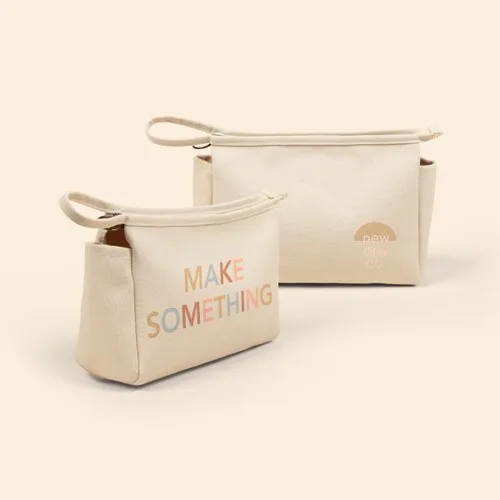 Natural Canvas Beige Logo Different Sides