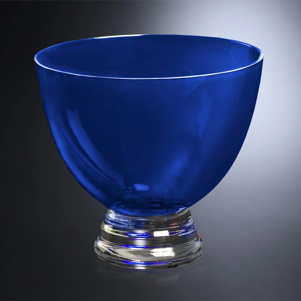 Cobalt Pedestal Bowl 8-1/2" Dia. view 2