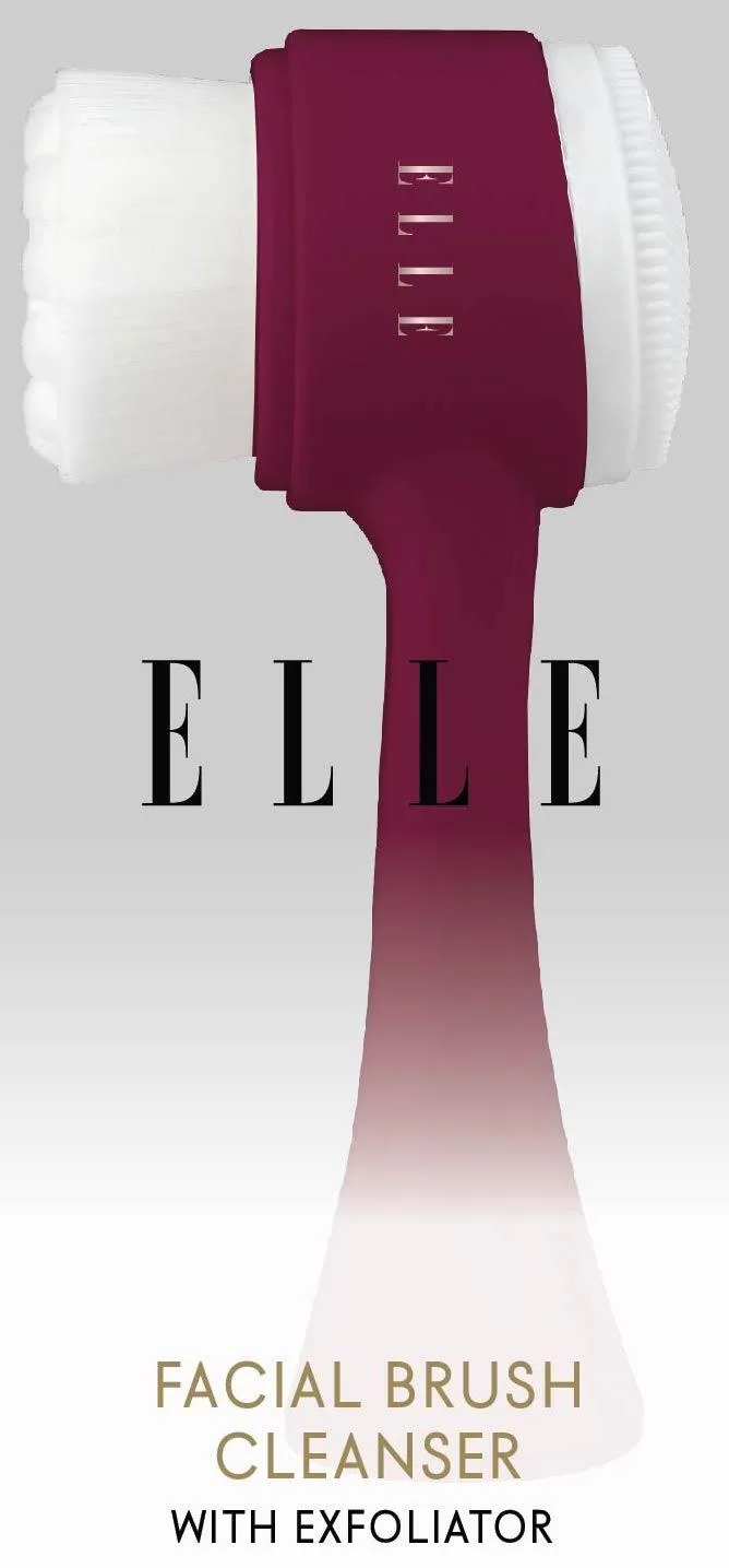 Health, Beauty & Fitness Elle Dual Sided Facial Brush - Raspberry Purple