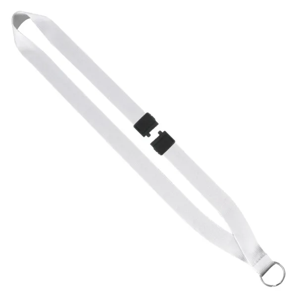 3/4" Dye-Sublimated Lanyard with Silver Tone Metal Crimp & Split Ring view 3