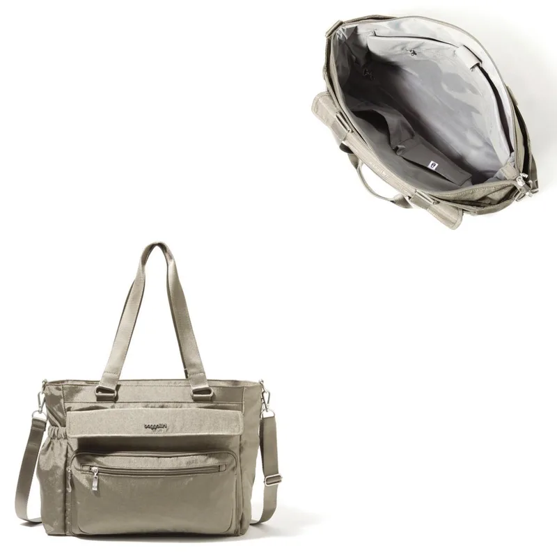 Baggallini Modern Laptop Tote Bag - Sterling Shimmer Gray