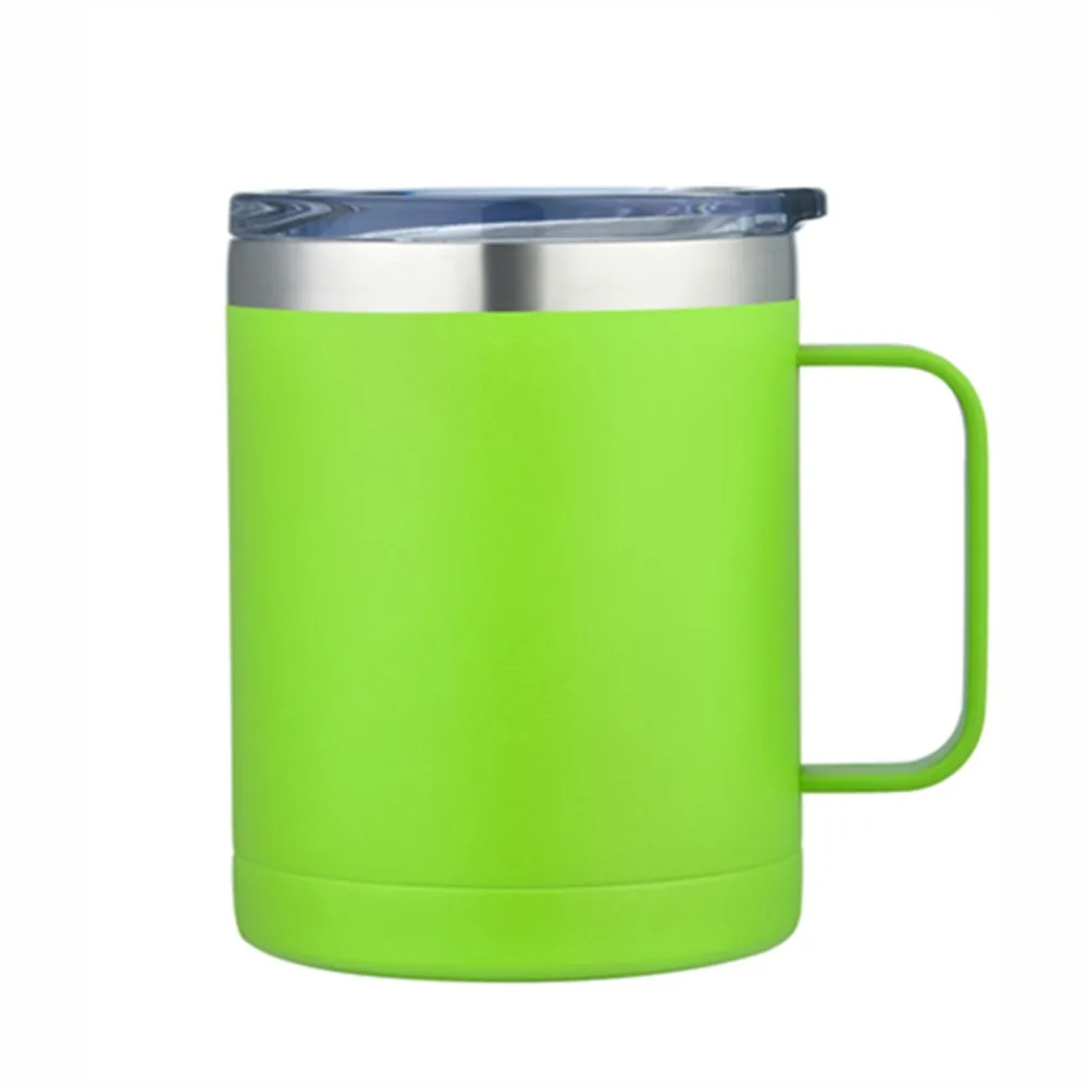 14oz double wall SS vacuum camping mug view 6