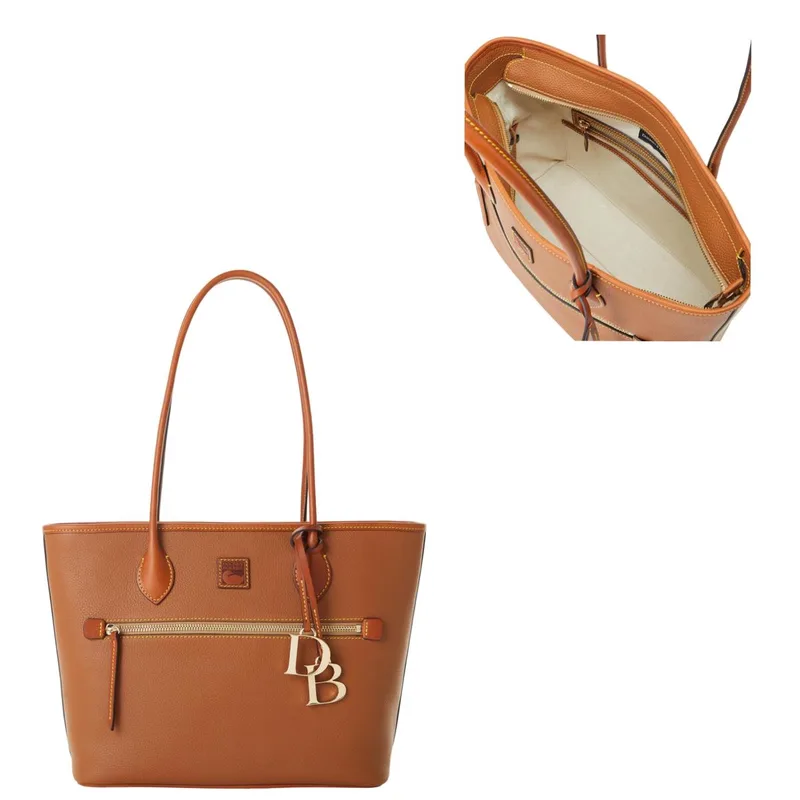 Dooney & Bourke Pebble Grain Tote Bag - Caramel Brown