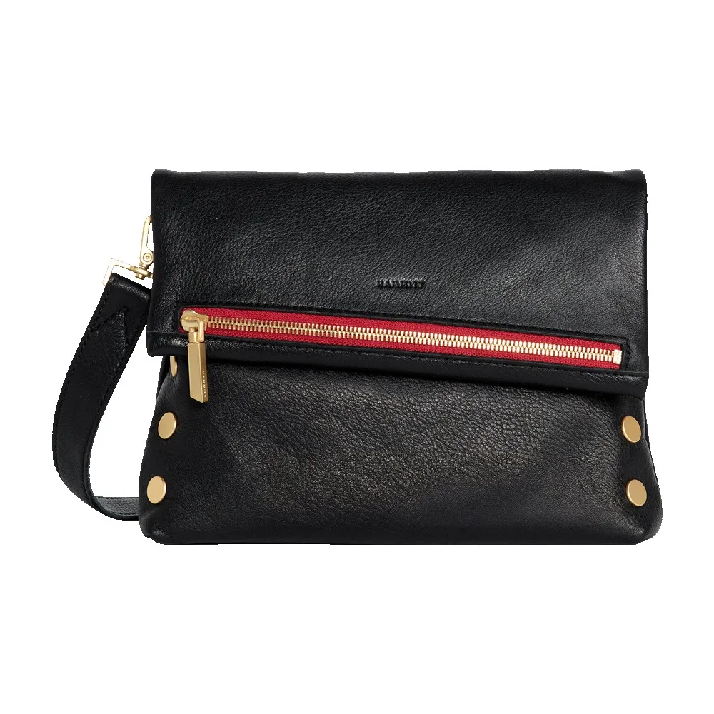 Hammitt VIP Med Zippered Leather Crossbody Clutch