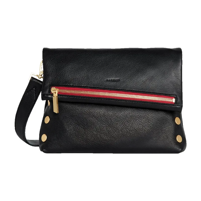 Hammitt VIP Med Zippered Leather Crossbody Clutch
