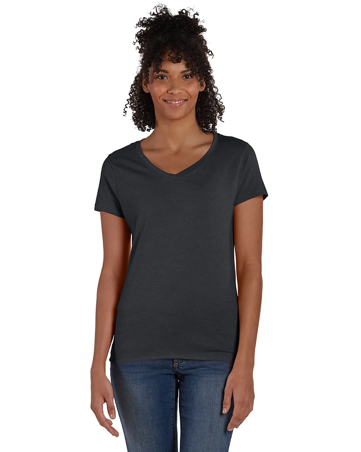 Hanes Printables Ladies' Perfect-T Triblend V-Neck T-shirt view 6