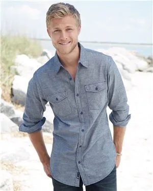 Burnside® Chambray Long Sleeve Shirt view 2