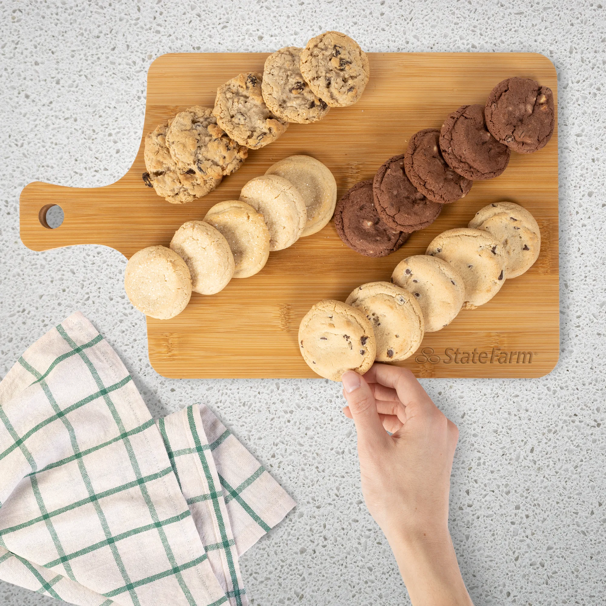 Ultimate Cookie Dessert Bamboo Wood Charcuterie Cutting Board view 2